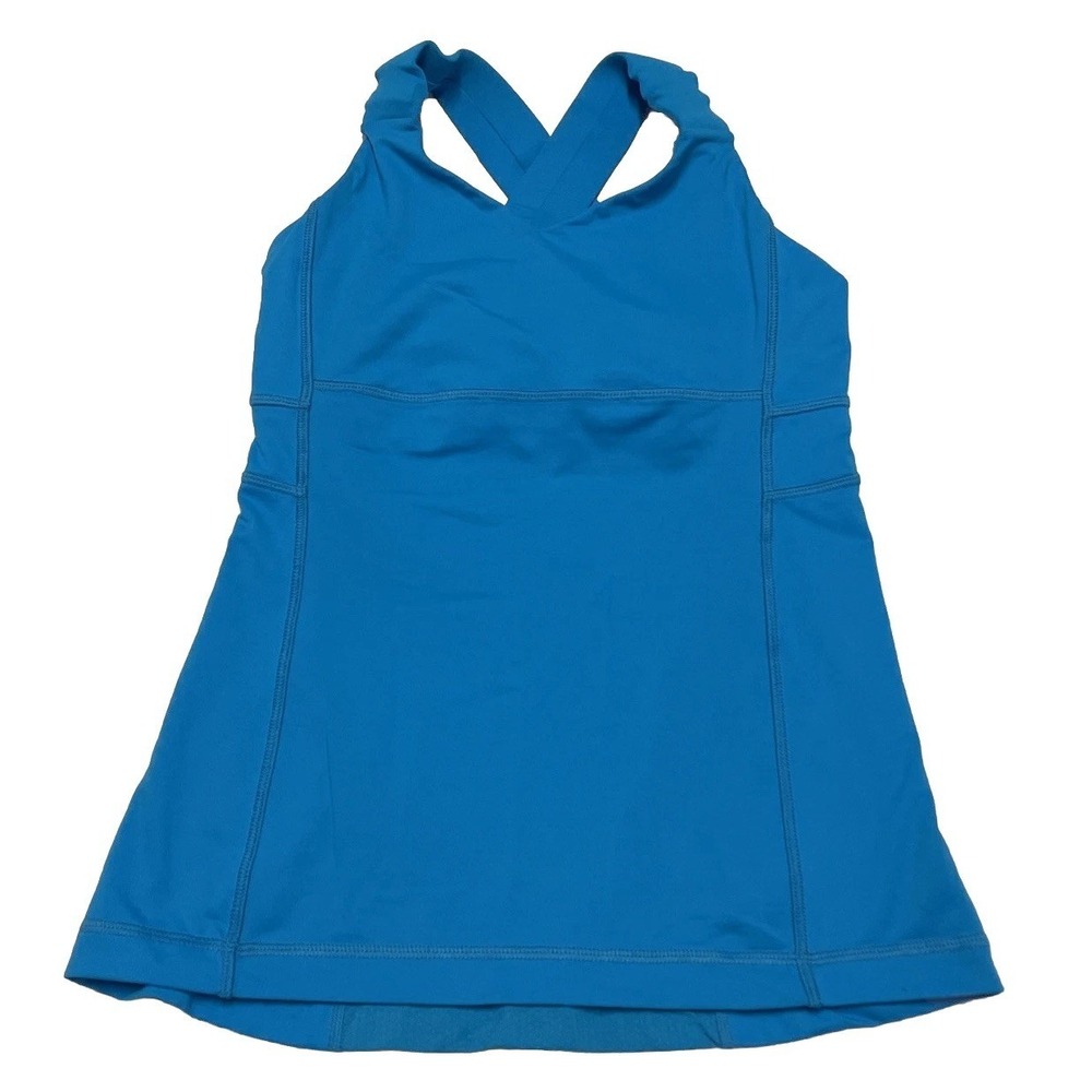 Lululemon Teal Blue Push Your Limits Tank Top Size 4